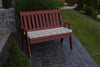 A&L Furniture Amish-Made Poly Traditional English Garden Bench, Cherrywood