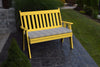 A&L Furniture Amish-Made Poly Traditional English Garden Bench, Lemon Yellow