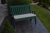 A&L Furniture Amish-Made Poly Traditional English Garden Bench, Turf Green