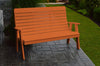 A&L Furniture Amish-Made Poly Winston Garden Bench, Orange