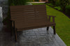 A&L Furniture Amish-Made Poly Winston Garden Bench, Tudor Brown