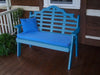 A&L Furniture Amish-Made Poly Marlboro Garden Bench, Blue