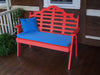 A&L Furniture Amish-Made Poly Marlboro Garden Bench, Bright Red