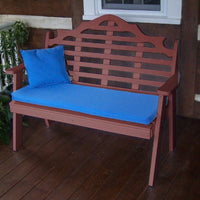A&L Furniture Amish-Made Poly Marlboro Garden Bench, Cherrywood