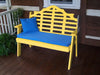 A&L Furniture Amish-Made Poly Marlboro Garden Bench, Lemon Yellow