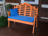 A&L Furniture Amish-Made Poly Marlboro Garden Bench, Orange