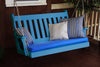 A&L Furniture Amish-Made Poly Traditional English Porch Swing, Blue