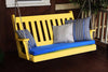 A&L Furniture Amish-Made Poly Traditional English Porch Swing, Lemon Yellow