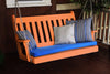 A&L Furniture Amish-Made Poly Traditional English Porch Swing, Orange