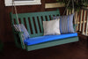 A&L Furniture Amish-Made Poly Traditional English Porch Swing, Turf Green