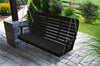 A&L Furniture Amish-Made Poly Winston Porch Swing, Black