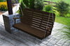 A&L Furniture Amish-Made Poly Winston Porch Swing, Tudor Brown