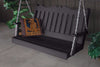 A&L Furniture Amish-Made Poly Royal English Porch Swing, Black