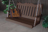A&L Furniture Amish-Made Poly Royal English Porch Swing, Tudor Brown