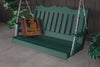 A&L Furniture Amish-Made Poly Royal English Porch Swing, Turf Green