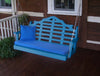 A&L Furniture Amish-Made Poly Marlboro Porch Swing, Blue