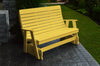 A&L Furniture Amish-Made Poly Winston Glider Bench, Lemon Yellow