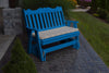 A&L Furniture Amish-Made Poly Royal English Glider Bench, Blue