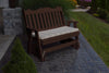 A&L Furniture Amish-Made Poly Royal English Glider Bench, Tudor Brown