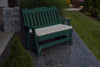 A&L Furniture Amish-Made Poly Royal English Glider Bench, Turf Green