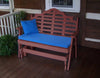 A&L Furniture Amish-Made Poly Marlboro Glider Bench, Cherrywood
