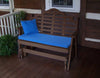 A&L Furniture Amish-Made Poly Marlboro Glider Bench, Tudor Brown