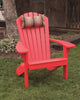 A&L Furniture Amish-Made Poly Fanback Adirondack Chair, Bright Red