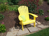 A&L Furniture Amish-Made Poly Fanback Adirondack Chair, Lemon Yellow