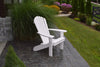 A&L Furniture Amish-Made Poly Fanback Adirondack Chair, White