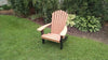 A&L Furniture Amish-Made Two-Tone Poly Adirondack Chair, Cedar with Black Frame
