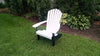 A&L Furniture Amish-Made Two-Tone Poly Adirondack Chair, White with Black Frame