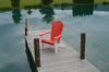 A&L Furniture Amish-Made Two-Tone Poly Adirondack Chair, Bright Red with White Frame