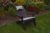 A&L Furniture Co. Amish-Made Folding/Reclining Poly Adirondack Chair, Black