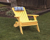 A&L Furniture Co. Amish-Made Folding/Reclining Poly Adirondack Chair, Lemon Yellow