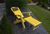 A&L Furniture Folding/Reclining Poly Adirondack Chair with Pullout Ottoman, Lemon Yellow
