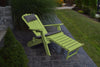 A&L Furniture Folding/Reclining Poly Adirondack Chair with Pullout Ottoman, Tropical Lime