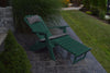 A&L Furniture Folding/Reclining Poly Adirondack Chair with Pullout Ottoman, Turf Green