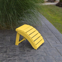 A&L Furniture Folding Poly Ottoman for Adirondack Chairs, Lemon Yellow
