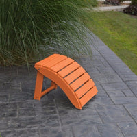 A&L Furniture Folding Poly Ottoman for Adirondack Chairs, Orange