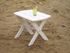 A&L Furniture Co. Amish-Made Folding Poly End Table, White
