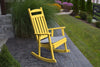 A&L Furniture Amish-Made Poly Porch Rocker, Lemon Yellow