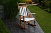 A&L Furniture Amish-Made Poly Porch Rocker, Cedar with White Accents