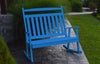 A&L Furniture Amish-Made Poly Double Classic Porch Rocker, Blue