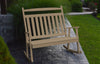 A&L Furniture Amish-Made Poly Double Classic Porch Rocker, Weathered Wood
