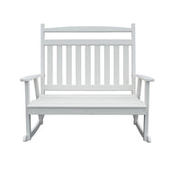 Front view of A&L Furniture Amish-Made Poly Double Classic Porch Rocker