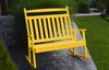 A&L Furniture Amish-Made Poly Double Classic Porch Rocker, Lemon Yellow