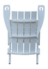 A&L Furniture Co. Folding Poly Hampton Adirondack Chair with Integrated Cupholders, Folded Up