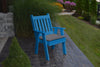 A&L Furniture Amish-Made Poly Traditional English Chair, Blue