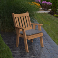 A&L Furniture Amish-Made Poly Traditional English Chair, Cedar