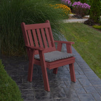 A&L Furniture Amish-Made Poly Traditional English Chair, Cherrywood